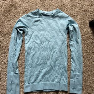 light blue lululemon long sleeve top